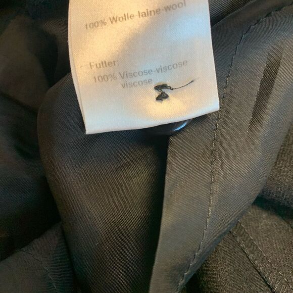 Akris Punto black ribbed knit long sleeve pleated wool dress Sz 4 NWOT - Picture 10 of 14